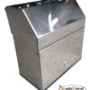Mini caixa de correio inox modelo L para vidro - Image 3