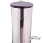 Lixeira inox c/ pedal esfera redonda (24x70 30L)